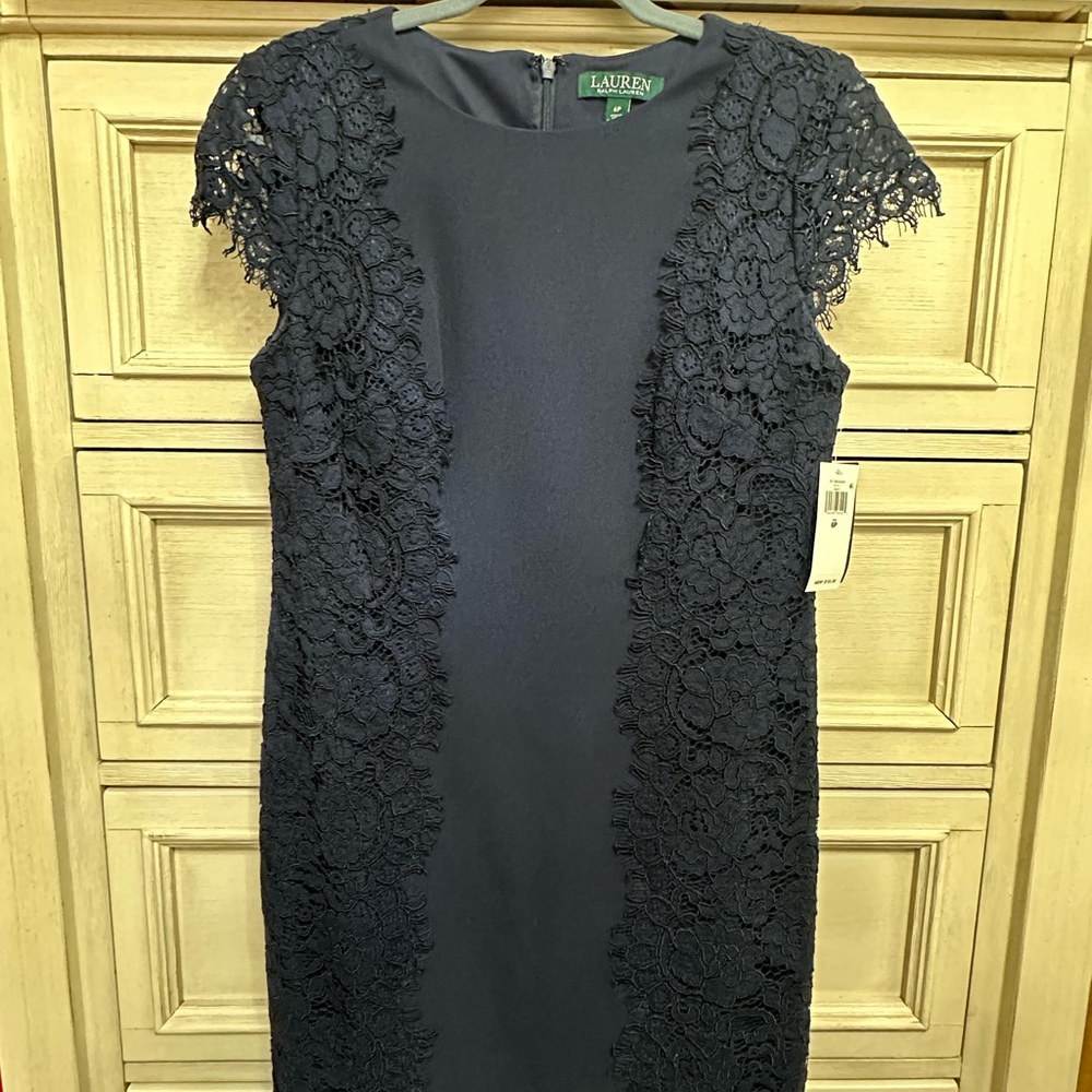 Ralph Lauren - Petite Navy Lace Dress